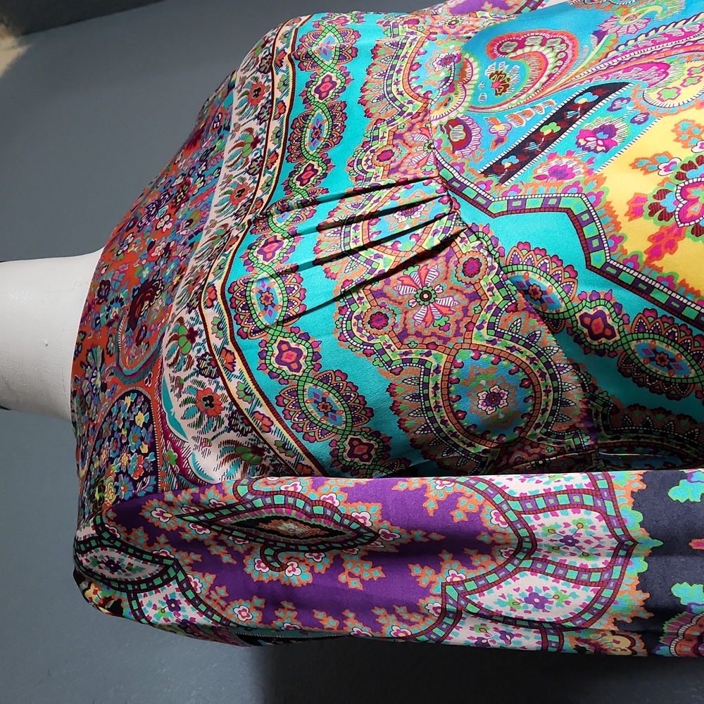 Etro Italian Silk Multi-colored Fit & Flare Dress